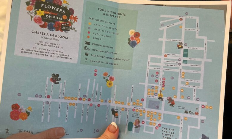 chelsea flower show map