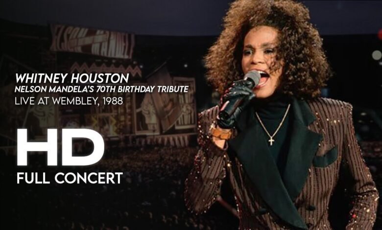 whitney houston and nelson mandela